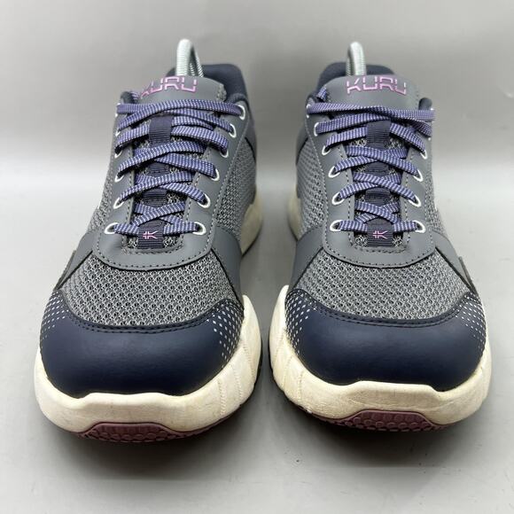 KURU Quantum 2.0 Walking Shoes Women Size 11 Gray Purple Comfort Low Sneakers - Picture 2 of 9